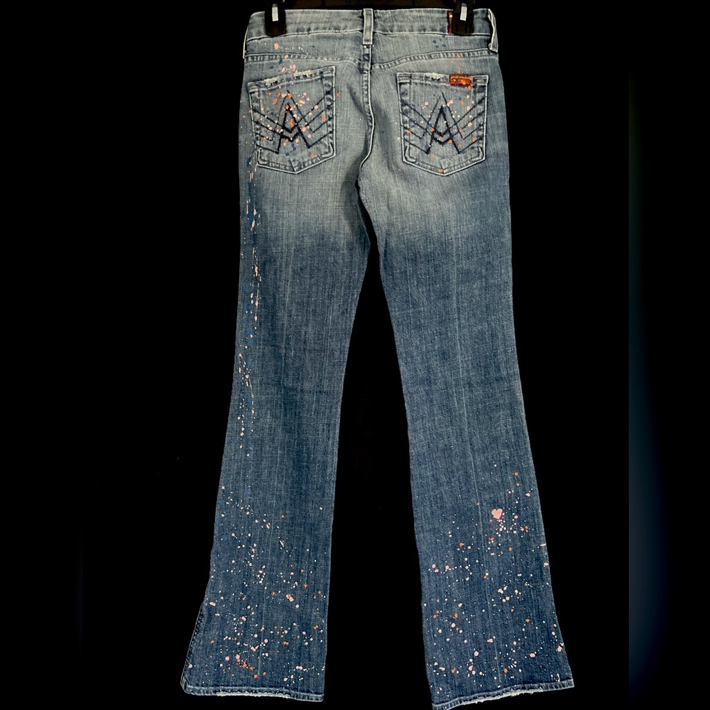Brand: 7 for all man kind / Size: 24/ Color: Medium Blue Denim with Fade